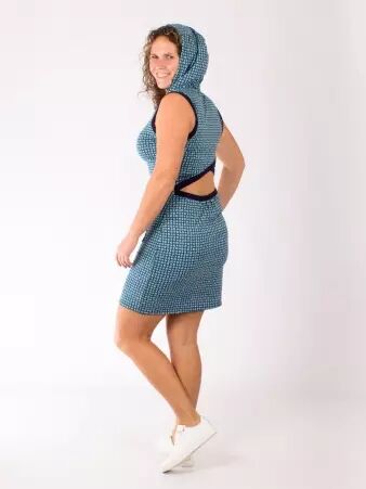 Robe Sunee Retro Square robe fluide � motifs carr�s
