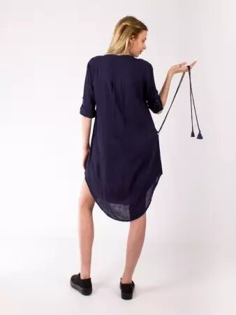 Blouse chemisier Noir au design cr�atif et identit� LILALILOU