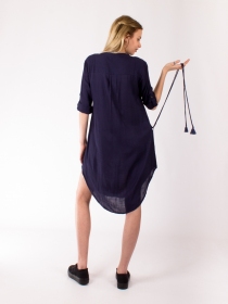 Blouse chemisier Noir pi&egrave;ce originale au style expressif