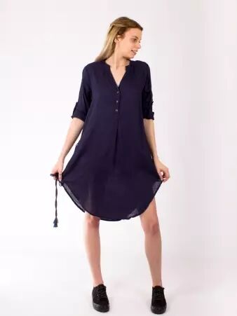 Blouse chemisier Noir au design cr�atif et identit� LILALILOU