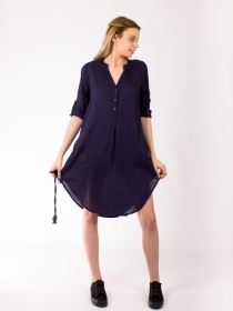 Blouse chemisier Noir inspir&eacute; d'un univers graphique fort