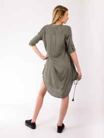 Blouse chemisier Olivine &agrave; l'esth&eacute;tique artisanale et contemporaine