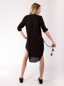 Blouse chemisier Noir cr&eacute;ation de caract&egrave;re au style distinctif