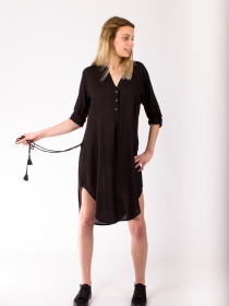 Blouse chemisier Noir &agrave; l'allure cr&eacute;ative et actuelle