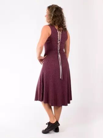 Robe Papaya longue Dandy dots rouge � pois contrast�s