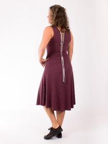 Robe Papaya longue Dandy dots rouge &agrave; pois contrast&eacute;s