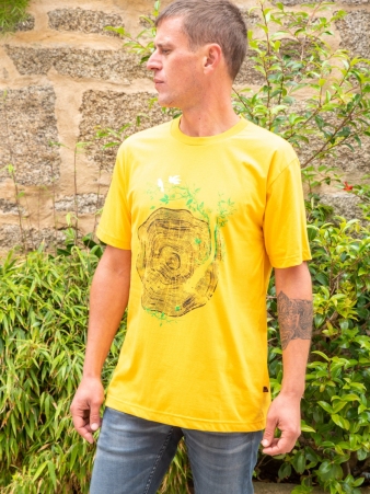 Tee shirt Heart of Tree Jaune tee-shirt heart of tree jaune lumineux