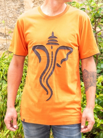 Tee shirt Ganesh Orange t-shirt ganesh orange spirituel