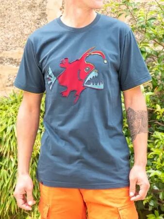 Tee shirt Lophiiformes Gris ardoise t-shirt lophiiformes gris ardoise univers marin
