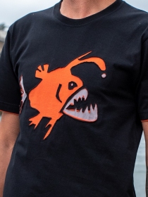 Tee shirt Lophiiformes Noir t-shirt abyssal noir graphique