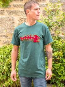 Tee shirt Poisson Vert kaki t-shirt poisson vert kaki esprit nature