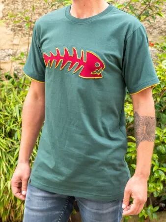 Tee shirt Poisson Vert kaki t-shirt poisson vert kaki esprit nature