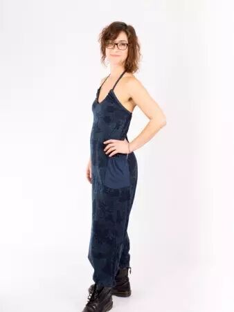 Combinaison Wild Bleu � l'esth�tique artisanale et cr�ative, esprit boh�me moderne