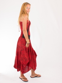 Robe Cayo Cako Graphical Red robe fluide expressive