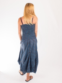 Robe Cayo Cako Yawari Bleu robe fluide graphique