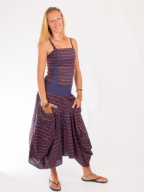 Robe Cayo Cako Yawari Rouge robe rouge &agrave; imprim&eacute; traditionnel