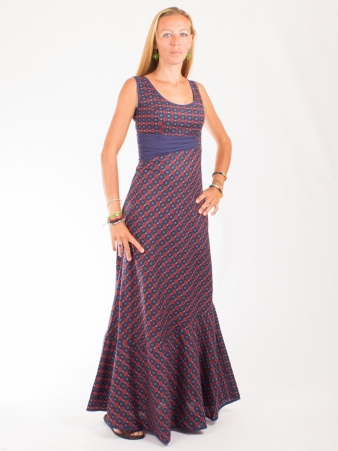 Robe Samana Yawari Rouge robe fluide � motif ethnique rouge