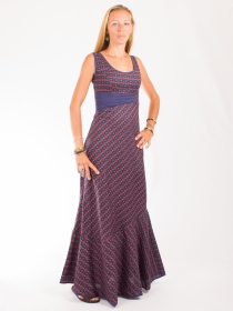 Robe Samana Yawari Rouge robe fluide &agrave; motif ethnique rouge