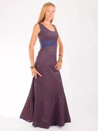 Robe Samana Yawari Rouge robe fluide � motif ethnique rouge