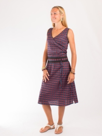 Robe Nagoya Yawari rouge imprim&eacute; artistique