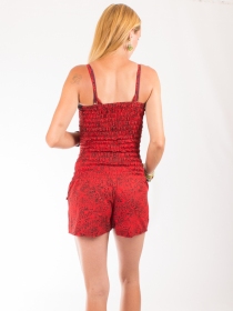 Combi bustier Graphical Red pi&egrave;ce femme &agrave; l'allure cr&eacute;ative