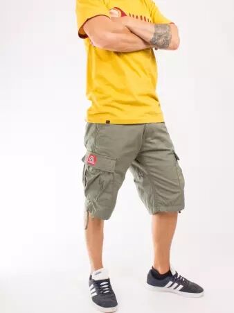 Molecule short 55002 Kaki short Molecule kaki � l'esth�tique militaire