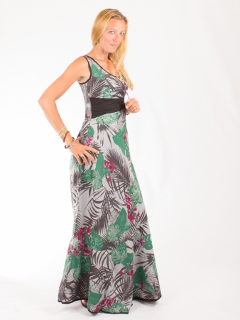 Robe Samana Ka'ula robe fluide � imprim� hawa�en