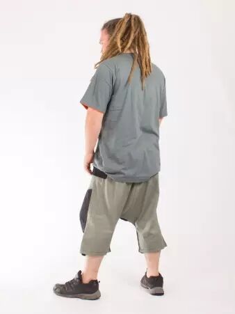 Sarouel Urban style patchwork Uni sarouel fluide � empi�cements unis