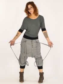 Sarouel court City straps stripes sarouel city &agrave; lignes contrast&eacute;es