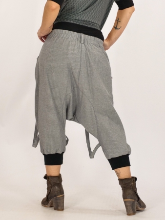 Sarouel court City straps stripes sarouel city � lignes contrast�es