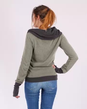 Pull Witch moka maille enveloppante