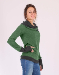 Pull Witch vert lichen pull vert v&eacute;g&eacute;tal