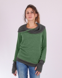 Pull Witch vert lichen v&ecirc;tement apaisant