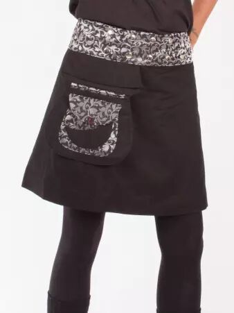 Jupe r�versible Campbell Scotland Tartan Silver mi-longue cr�ation mode au design �pur� et � l'esprit casual chic