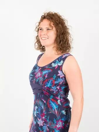 Robe Samana Royal Orchid robe fluide � imprim� floral raffin�