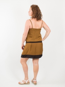 Robe Cha&iuml;ma Asanoha Safran robe &eacute;l&eacute;gante aux tons chauds