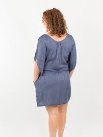 Robe Paquita Asanoha Stone &agrave; motif japonais