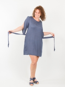 Robe Paquita Asanoha Stone robe boh&egrave;me