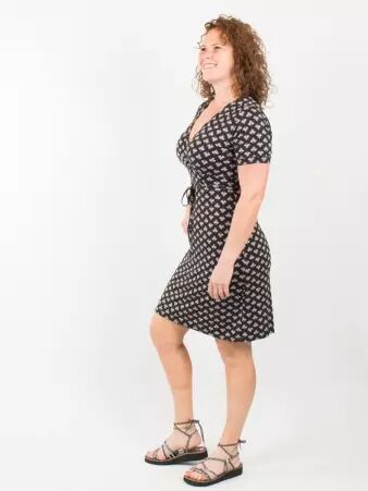 Robe Thia Ankara Graphite robe boh�me en tissu ankara graphite