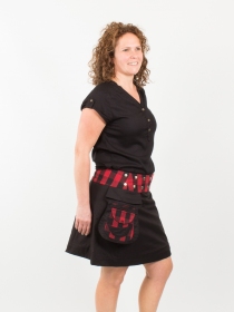 Jupe r&eacute;versible Campbell Scotland Tartan Rouge mi-longue v&ecirc;tement en maille &agrave; la coupe confortable et au style contemporain