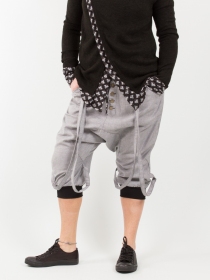 Sarouel court City straps stripes sarouel court ray&eacute; contemporain