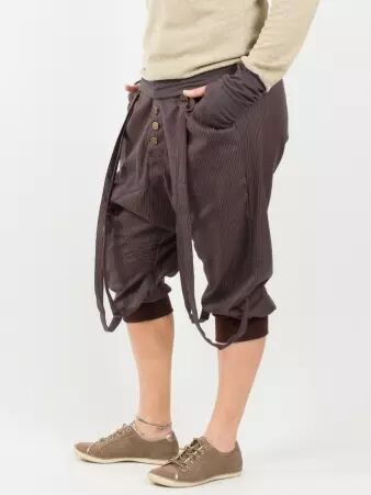 Sarouel court City straps Brun sarouel court brun � sangles urbaines