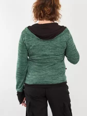 Pull Witch vert chin� maille douce