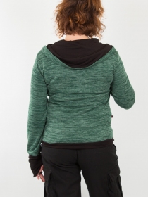 Pull Witch vert chin&eacute; pull vert textur&eacute;