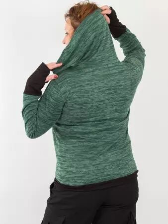 Pull Witch vert chin� maille douce