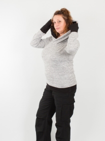 Pull Witch gris chin&eacute; v&ecirc;tement polyvalent