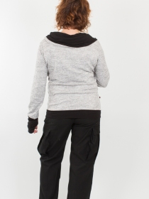 Pull Witch gris chin&eacute; pi&egrave;ce confortable