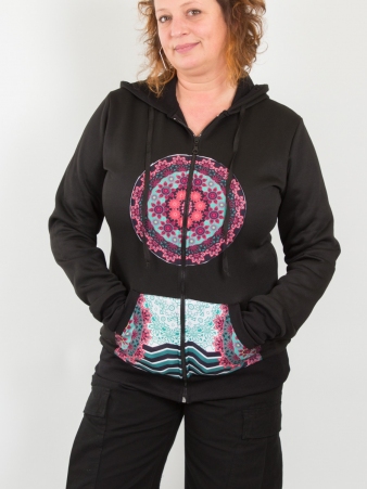Veste Patch Mandala Noir veste patch mandala noir chic