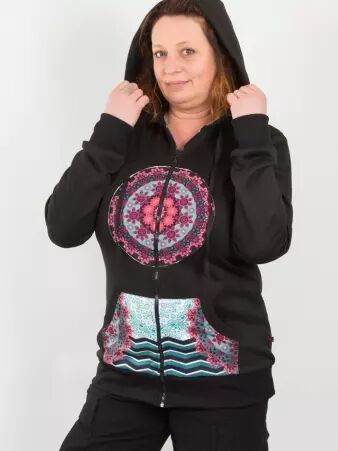 Veste Patch Mandala Noir veste patch mandala noir chic
