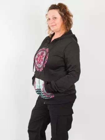 Veste Patch Mandala Noir veste patch mandala noir chic